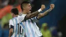 Marcos Rojo. Bek berusia 30 tahun ini tampil cemerlang bersama Timnas Argentina di Piala Dunia 2014 Brasil. Melaju hingga final dan kalah 0-1 dari Jerman melalui babak extra time, ia tampil dalam 6 laga, termasuk partai final dengan torehan 1 gol dan 1 assist. (AFP/Adrian Dennis)