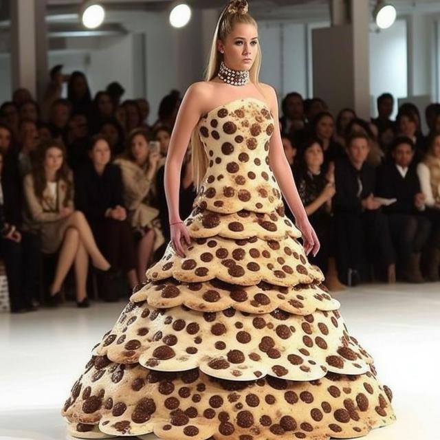 6 Editan Foto Gaun Fashion Show Bentuk Makanan Ini Bikin Lapar Lihatnya