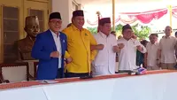 Partai Golkar dan PAN resmi mendeklarasikan dukungannya terhadap Prabowo Subianto sebagai Capres 2024. Deklarasi ini juga dihadiri Ketum PKB Muhaimin Iskandar alias Cak Imin. (Merdeka.com)