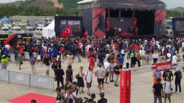 Suasana podium WSBK Mandalika 2022