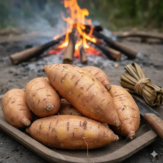 Ubi cilembu siap bakar (Foto: Gemini AI)