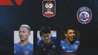 Piala Menpora - Arema FC, Dendi Santoso, Feby Eka Putra, Dedik Setiawan (Bola.com/Adreanus Titus)