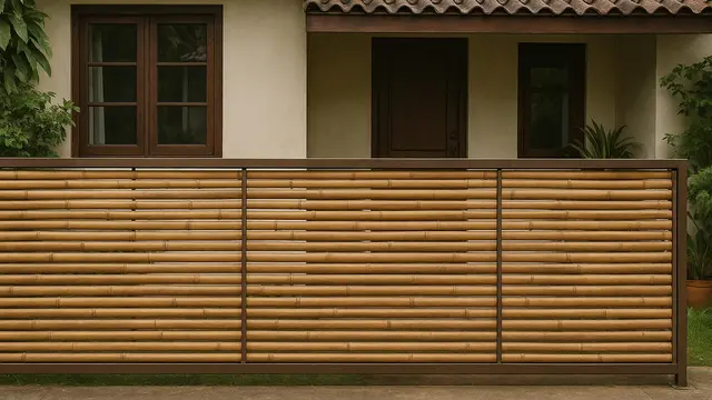 Desain Pagar Bambu Sederhana Depan Rumah/Ilustrasi gambar AI