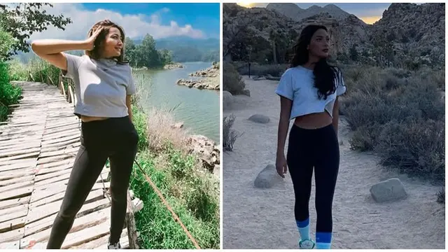 8 Gaya Sporty Hesti Purwadinata dan Erika Carlina, Menang Tepok Bulu Lawan Raisa-Anya