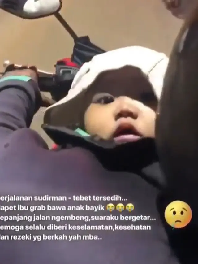 kisah haru driver ojol bawa bayi
