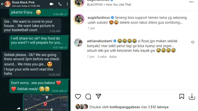 Augie Fantinus - Rose Blackpink (Foto: Instagram/@augiefantinus)
