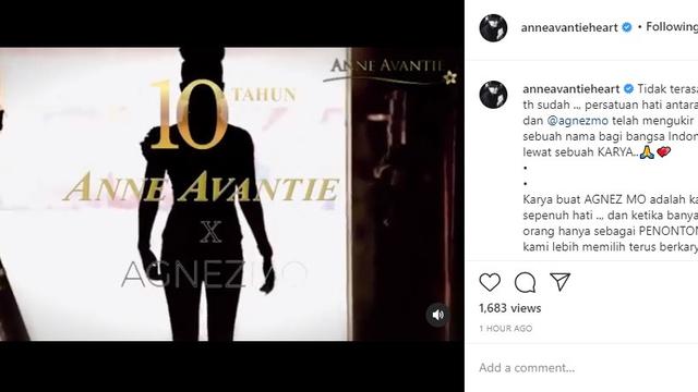 Agnez Mo - Anne Avantie (Foto: Instagram/@anneavantieheart)