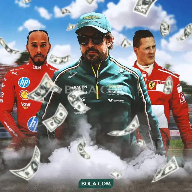 F1 - Pembalap F1 terkaya: Lewis Hamilton, Fernando Alonso, Michael Schumacher