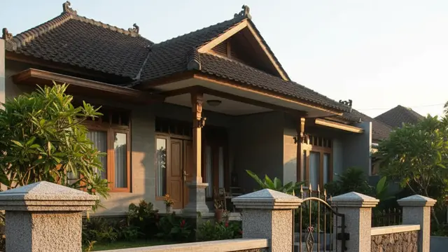 Inspirasi Pagar Rumah Rendah tapi Tetap Aman dan Estetik. AI