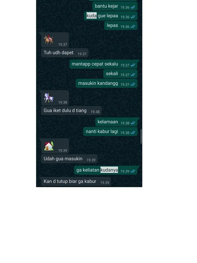 8 Chat Netizen Bantu Tangkap Kuda Ini Bikin Tepuk Jidat