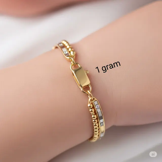 Model Gelang Emas Bayi 1 Gram Paling Awet. Foto: Gemini