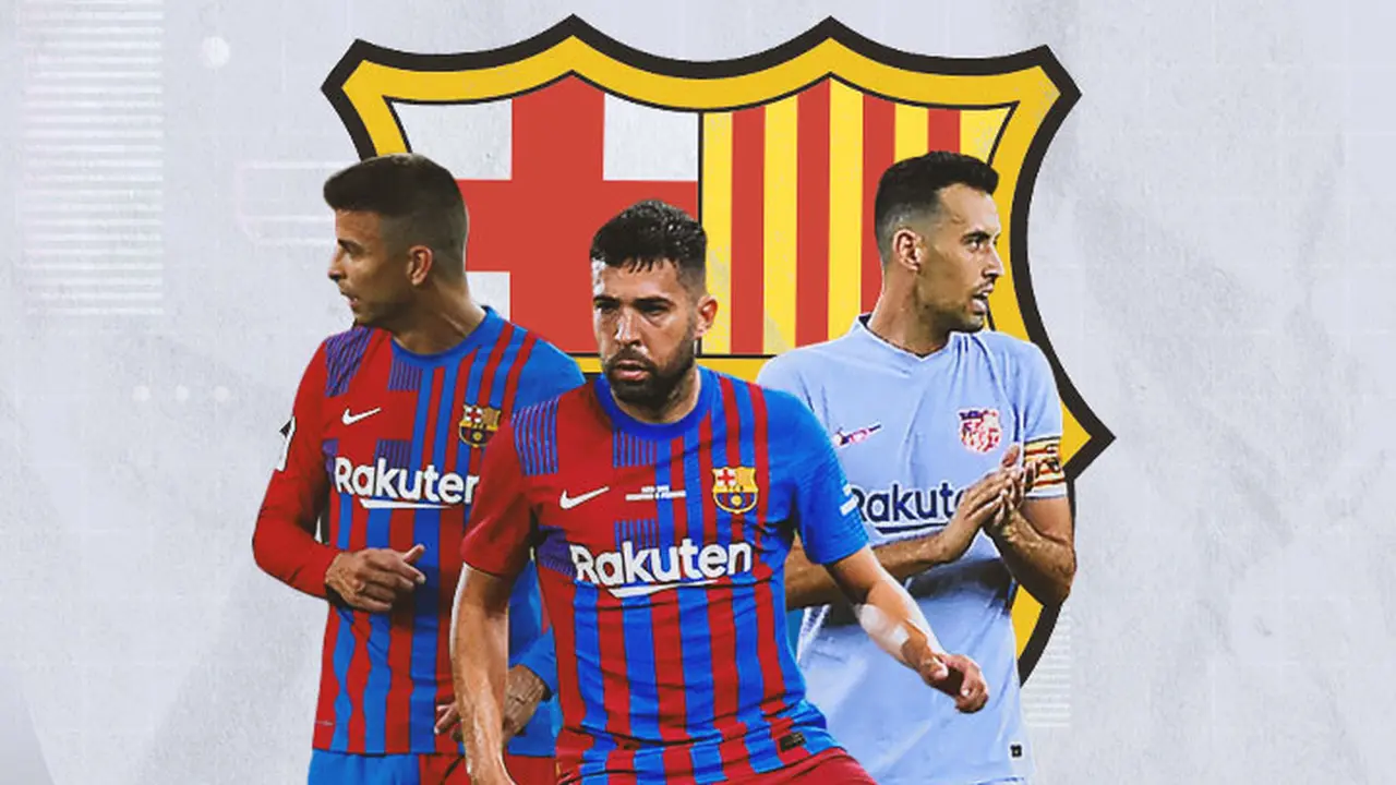 Barcelona - Gerard Pique, Jordi Alba, Sergio Busquets