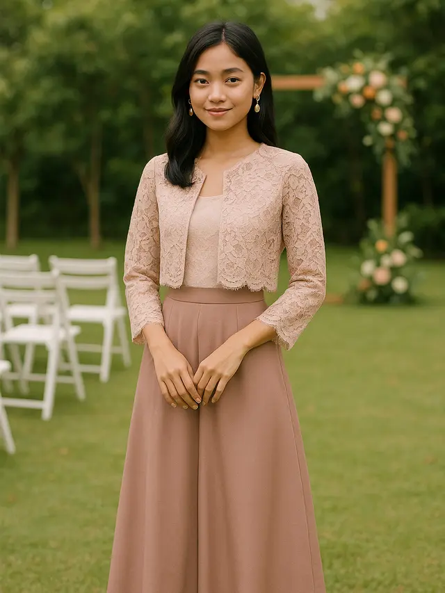 Tampil Percaya Diri Pakai Cardigan Brokat Cocok Buat Kondangan Outdoor/Ilustrasi gambar oleh AI