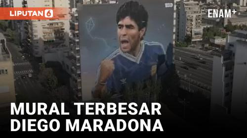 VIDEO: Mural Maradona Terbesar di Dunia untuk Piala Dunia