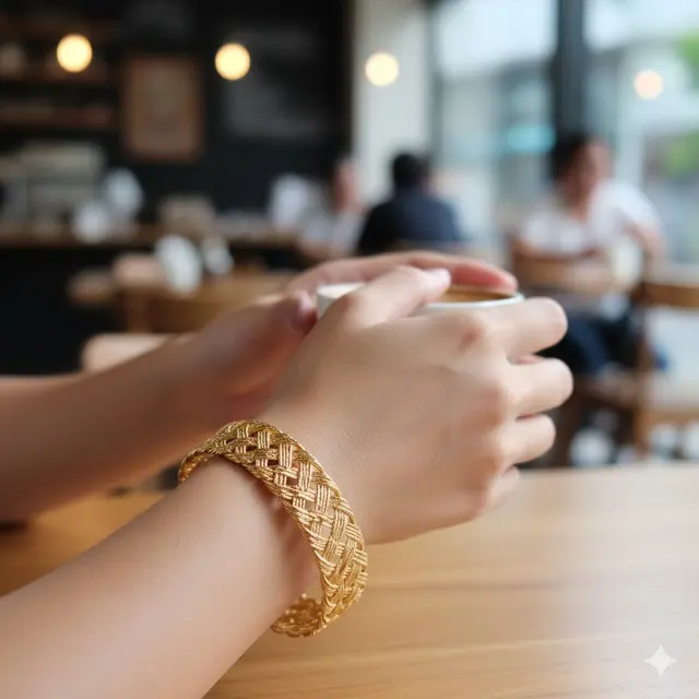 Model Gelang Emas Gelang Hollow 24K
