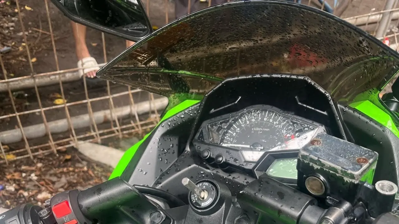 Salah satu unit motor yang dicuri oleh dua orang pemuda di Jalan Kemayoran Gempol, Kelurahan Kebon Kosong, Jakarta Pusat.