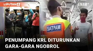 Insiden pengusiran penumpang KRL viral di media sosial. Sejumlah petugas keamanan meminta tiga pria turun dari kereta. Menurut narasi yang beredar, ketiganya diminta turun di Stasiun Manggarai gara-gara ngobrol.