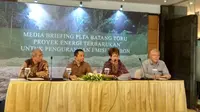 Media Briefing PLTA Batang Toru Proyek energi Terbarukan untuk Pengurangan Emisi Karbon. (Maulandy/Liputan6.com)