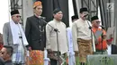 Pasangan capres dan cawapres Joko Widodo-Ma'ruf Amin dan Prabowo Subianto-Sandiaga Uno saat Deklarasi Kampanye Damai di Monas, Jakarta, Minggu (23/9). Deklarasi menandai dimulainya masa kampanye Pemilu 2019. (Merdeka.com/Iqbal Nugroho)