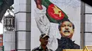 Namun unjuk rasa damai tersebut berubah menjadi kerusuhan massa, setelah PM Sheikh Hasina melontarkan komentar yang menghina para pengunjuk rasa. (Dibyangshu SARKAR/AFP)