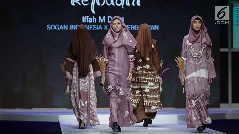 Deretan Busana Hijab Menawan Hiasi Muslim Fashion Festival 2018