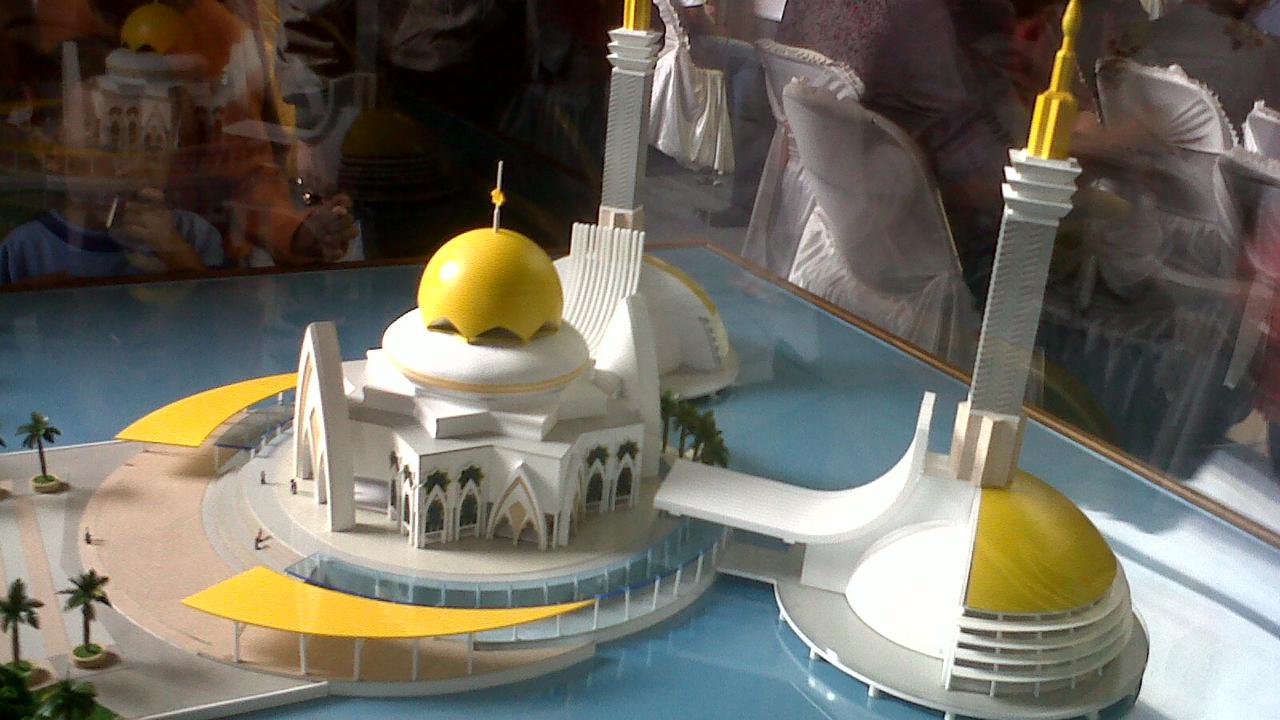 Maket Masjid Terapung Banten