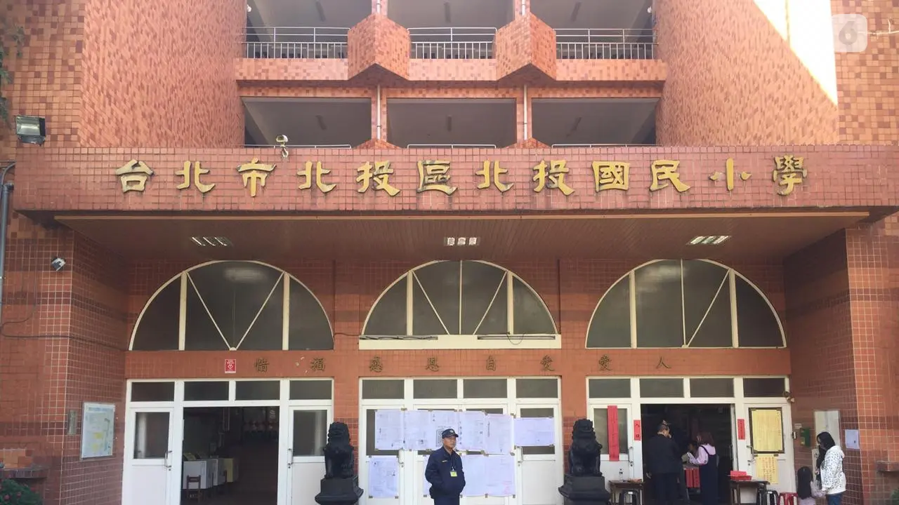 Beitou Elementry School menjadi salah satu lokasi pemungutan suara untuk calon presiden dan wakil presiden Taiwan periode 2020-2024 (Teddy Tri Setio Berty/Liputan6.com)