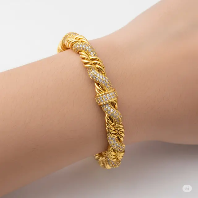 Model Gelang Emas 22 Karat 5 Gram Unik.