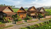 10 Inspirasi Rumah Desa Kombinasi Kayu dan Roster agar Lebih Adem, Sejuk Estetik