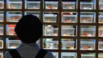 Pengunjung melihat ikan mas hias yang dipamerkan di sebuah museum di Sanfangqixiang (Tiga Jalur dan Tujuh Lorong), Kota Fuzhou, Provinsi Fujian, China, 23 September 2020. Lebih dari 3.000 ikan mas hias dari sekitar 100 spesies dipamerkan di museum tersebut. (Xinhua/Wei Peiquan)