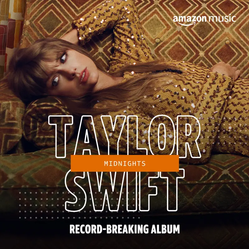 Taylor Swift pecahkan rekor di Amazon Music (Foto: Twitter @amazonmusic)