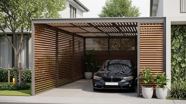 Desain Carport dengan Ventilasi Alami agar Tidak Pengap/Gemini AI