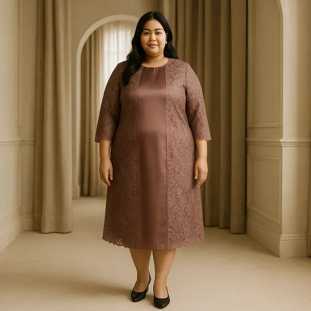 Model Tunik Brokat untuk Orang Gemuk/Ilustrasi gambar oleh AI