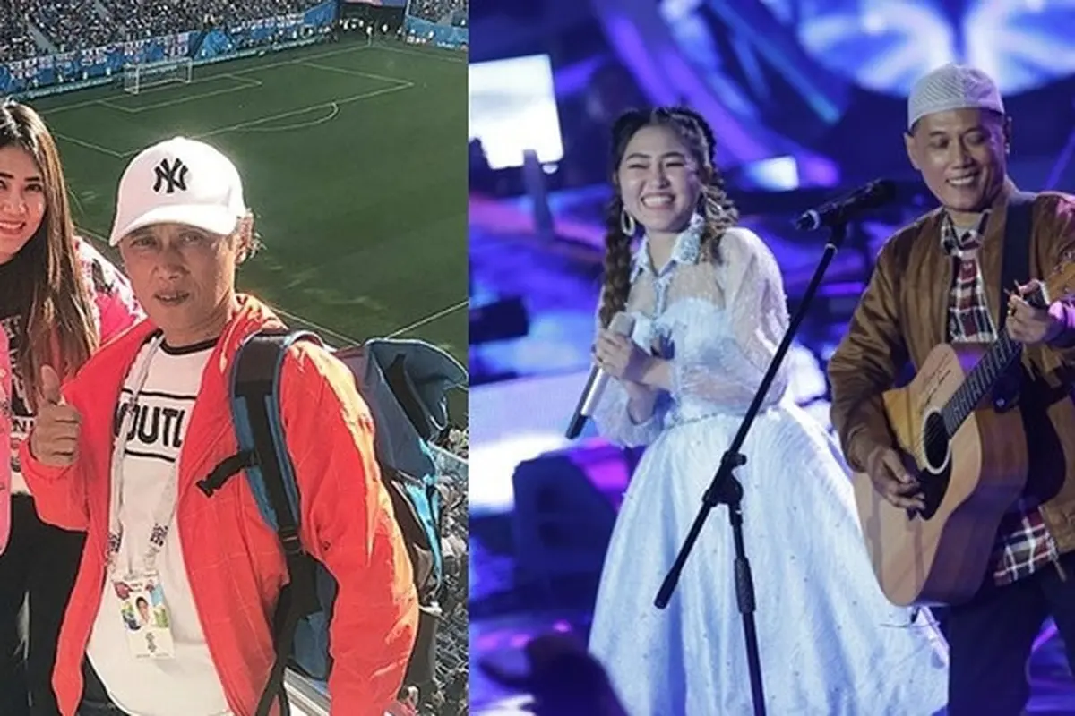 7 Potret Kenangan Via Vallen Bersama Ayah, Duet Nyanyi Hingga Nonton Bola di Rusia
