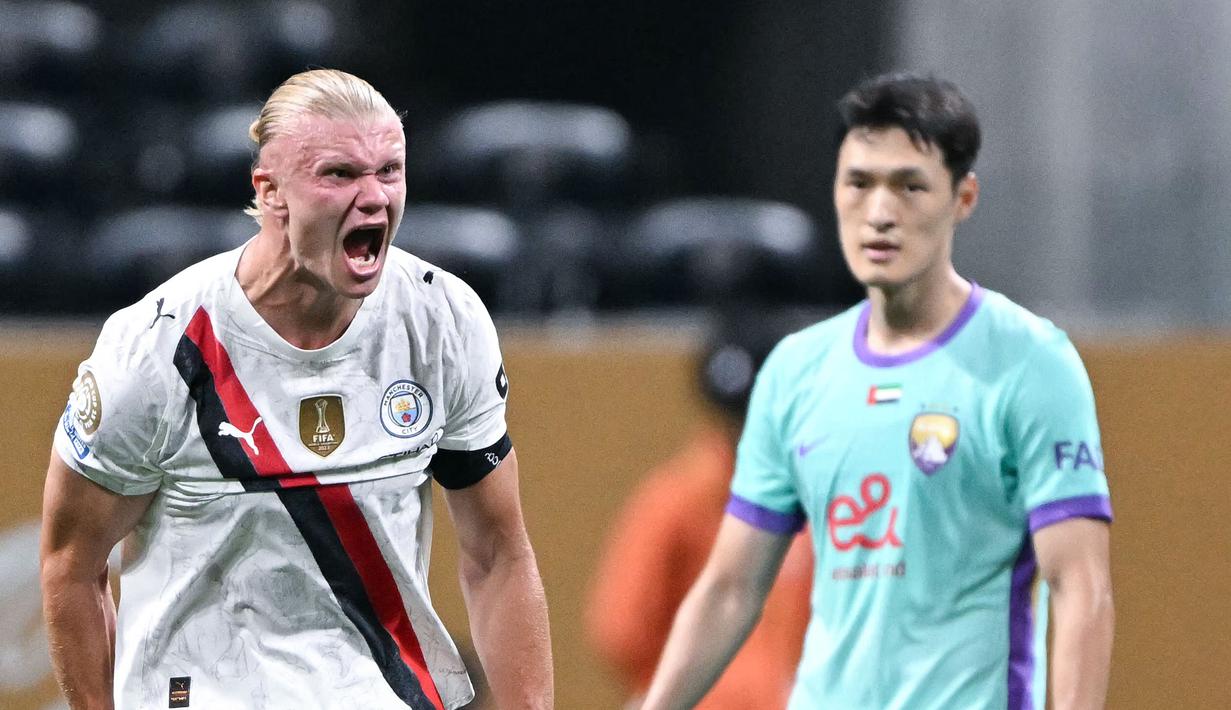 Dengan enam poin dari dua laga, Manchester City kini berada di peringkat kedua Grup G, hanya kalah selisih gol dari Juventus. Sementara itu, Al Ain belum meraih poin setelah menelan dua kekalahan beruntun. (AFP/Patricia De Melo Moreira)