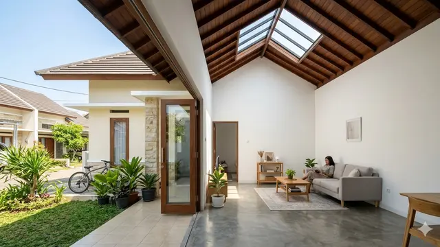 Rumah 1 Lantai Konsep Skylight