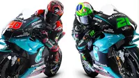 Livery motor tim Petronas Yamaha SRT di MotoGP 2020 yang digunakan Fabio Quartararo dan Franco Morbidelli (Twitter/Petronas Yamaha)