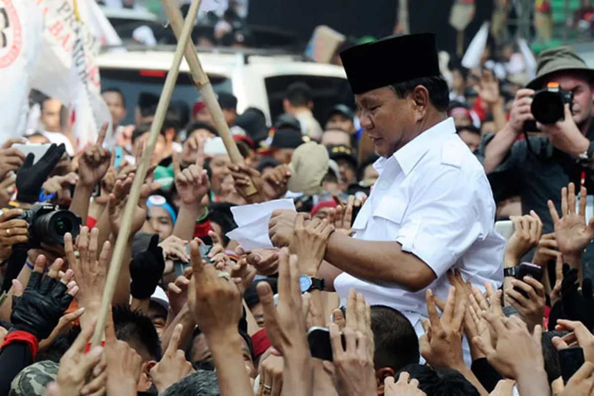 Prabowo Disambut Meriah Pendukungnya
