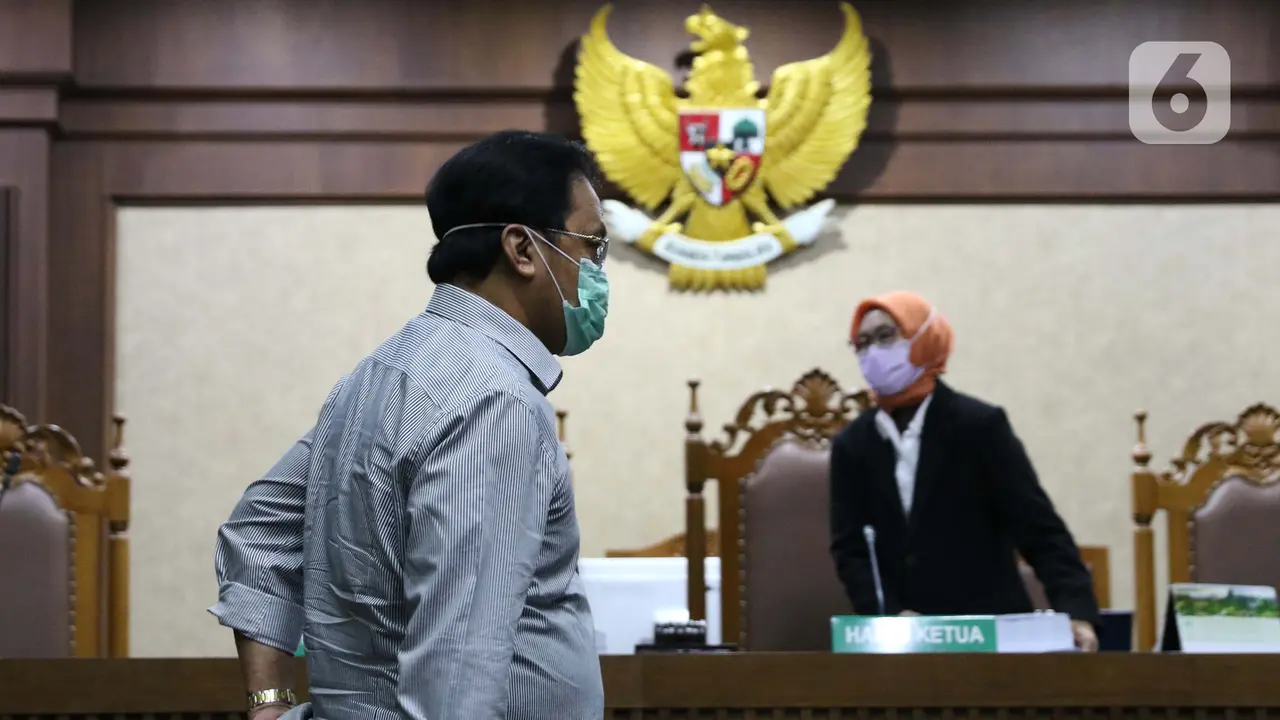 Simak Tuntutan Nurdin Basirun, Majelis Hakim Kenakan Masker