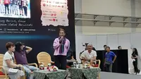Talkshow tentang Menjaga Laut bersama Menteri Kelautan dan Perikanan Susi Pudjiastuti di JCC, Jakarta, Sabtu (6/4/2019).