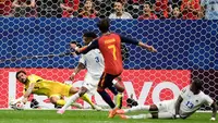 Nama Josimar Jose Evora Dias atau Vozinha jadi perbincangan utama saat tim debutan Piala Dunia 2026, Cape Verde menahan imbang Spanyol 0-0 pada laga Grup H di Atlanta Stadium hari Selasa (16/06/2026) dini hari WIB. (AP Photo/Mike Stewart)