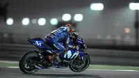 Pembalap Movistar Yamaha, Maverick Vinales harus memulai balapan MotoGP Qatar 2018 di Sirkuit Losail dari urutan ke-12. (Twitter/Movistar Yamaha)