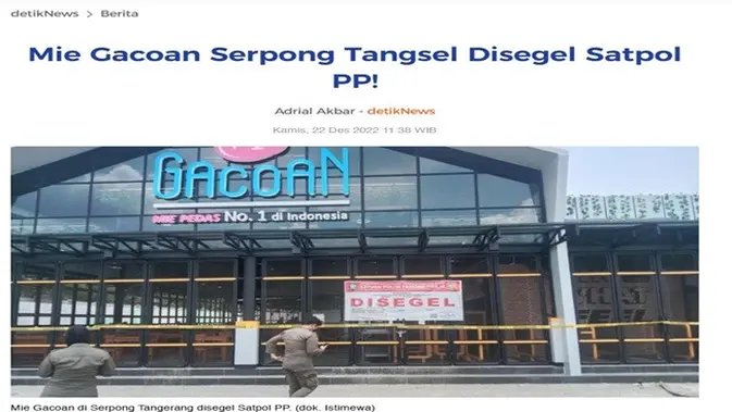 <p>Gambar tangkapan layar artikel dari situs detik.com.</p>