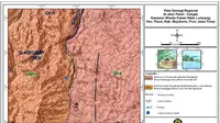 Peta Geologi Lokasi Bencana dan sekitarnya di Kecamatan Pacet, Kabupaten Mojokerto, Jawa Timur. (sumber gambar: PVMBG Badan Geologi).