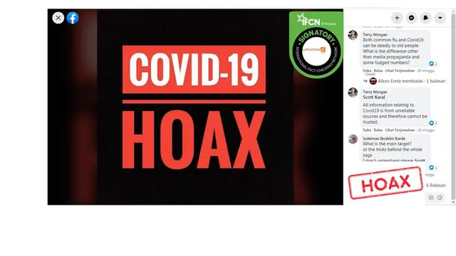 Cek Fakta covid-19 hoaks