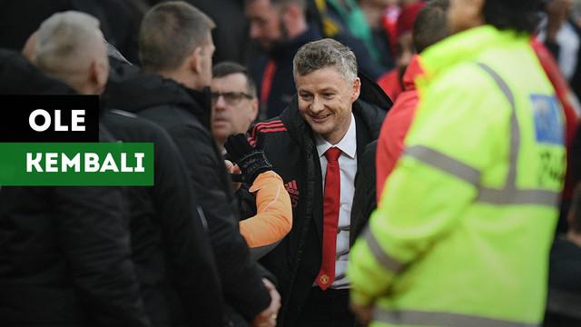 Ole Gunnar Solskjaer mendapatkan sambutan hangat ketika tampil perdana sebagai pelatih sementara Manchester United.