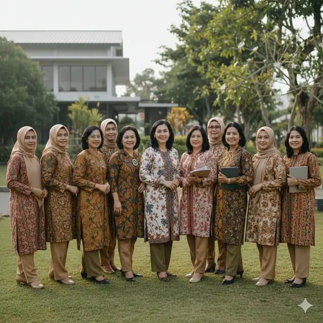 Inspirasi Model Seragam Batik Ibu PKK 2026 (Foto: Gemini AI)