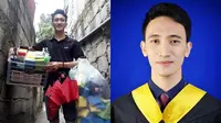 Pria asal filipina ini sukses menjadi sarjana setelah berjualan spons cuci piring sejak SD (Sumber foto: Facebook Malvin Chua)