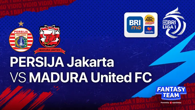 Saksikan keseruan BRI Liga 1 Rabu, 9 Februari : Persija Jakarta Vs Madura Live VidioUnited
