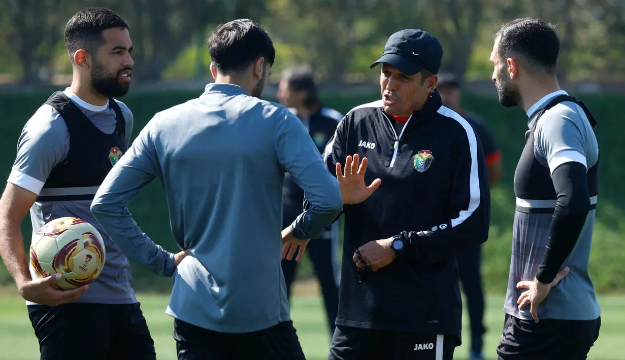 Sebagai tim kuda hitam, Yordania berharap bisa mencetak sejarah dengan menjadi juara Piala Asia 2023. (KARIM JAAFAR/AFP)